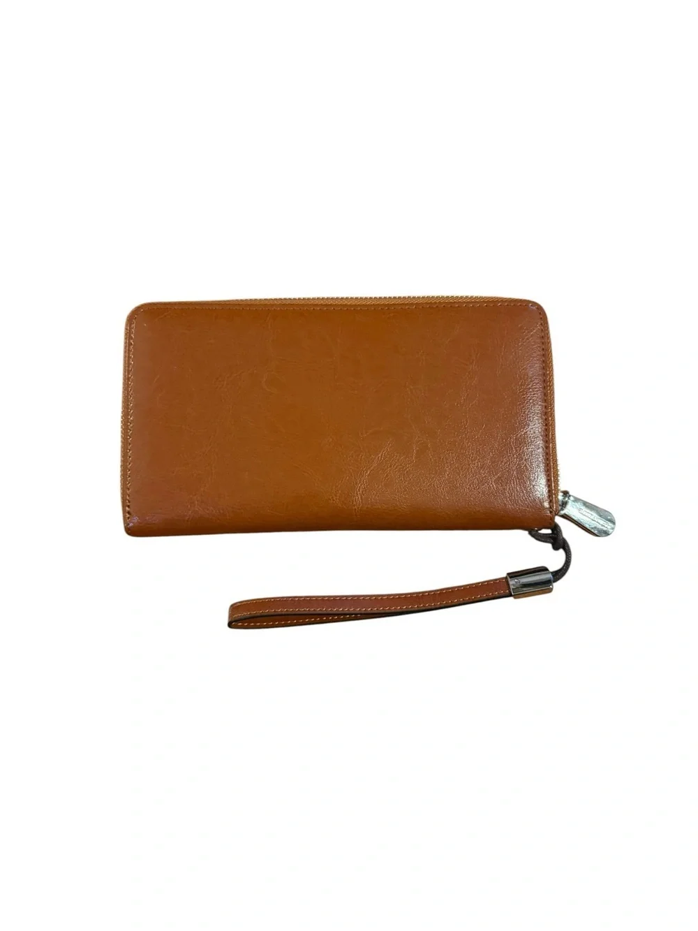Bostanten zip-Around Leather Wristlet Wallet in Tan